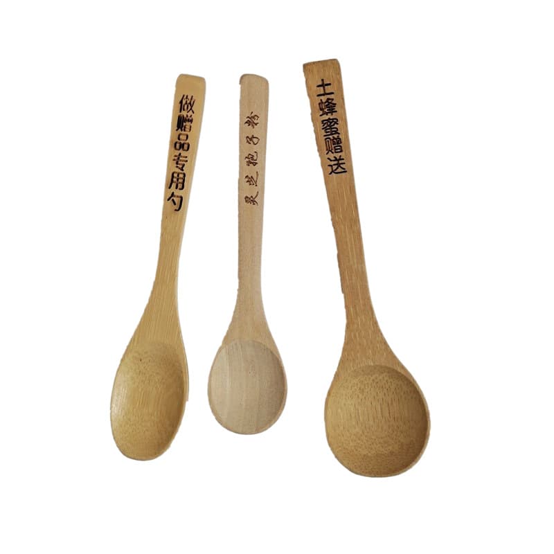 (Wholesale), Japanese wooden small spoon engraved, with your logo imprint 5