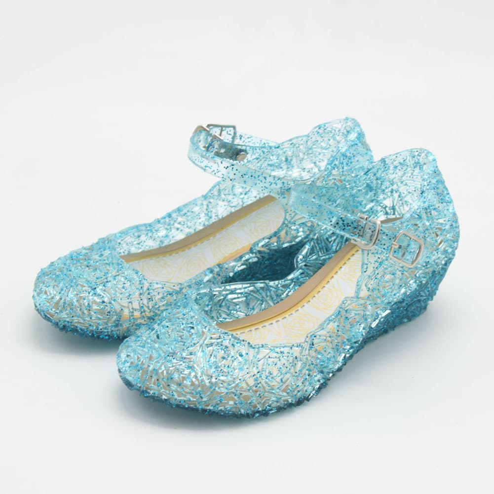 FROZEN Ice and Snow Princess Girl Crystal Shoes Elsa Jelly Kids Baby Shoes 3