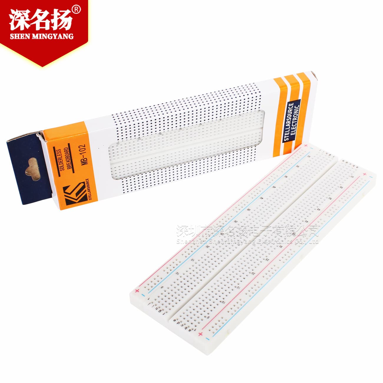 MB-102 Bread Board Experiment Board 830 Pole Bread Plate White Blue Blue Line Manufacturers Direct Conferry 4