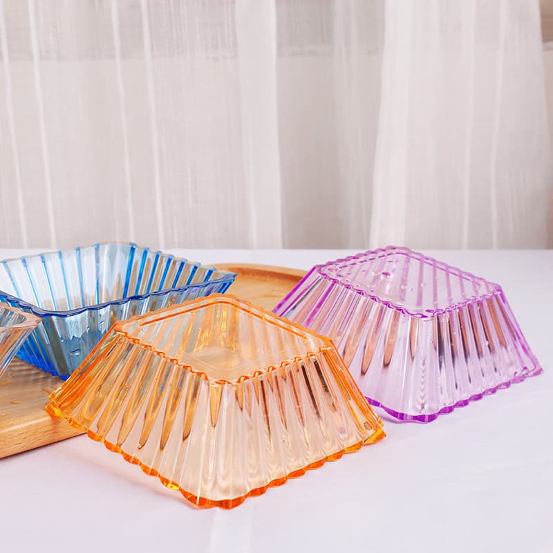 Free shipping wholesale snack plate KTV bar snack plate transparent acrylic dried fruit plate candy plate fruit plate 4