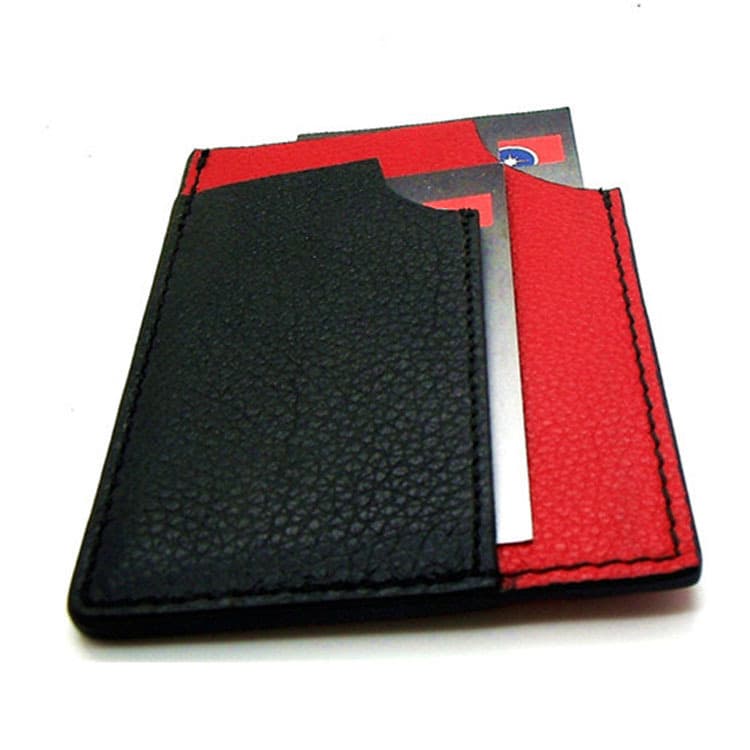 (Cross-border trading), ultra thin black polyurethane card holder, custom-made, with your logo imprint 5