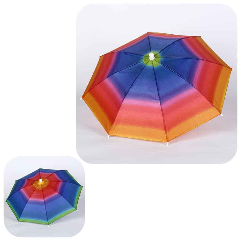 Double-layer travel umbrella, windproof hat 4