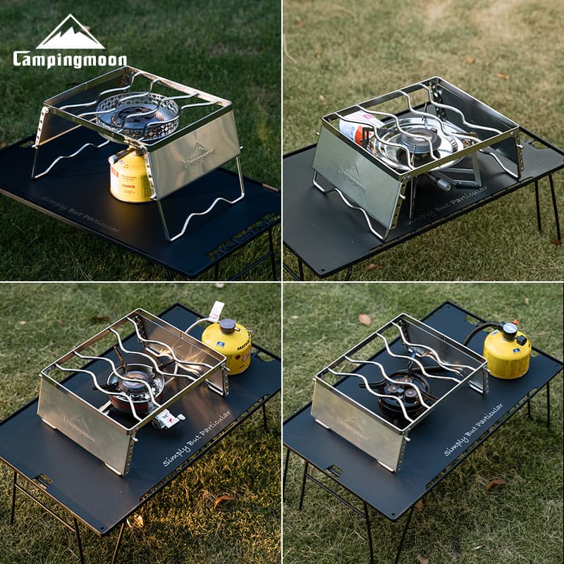 Komen folding bold stainless steel windproof cassette stove outdoor picnic camping barbecue grill barbecue net barbecue 2