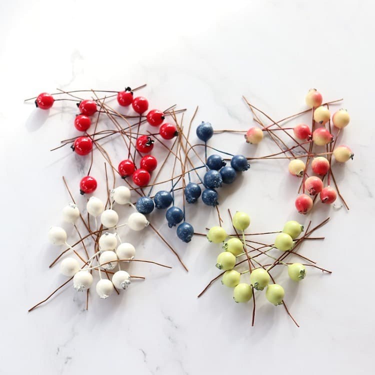 Simulation plant crafts Creative immortal flowers Simulation blueberry berry caryopsis Home decoration wedding supplies
