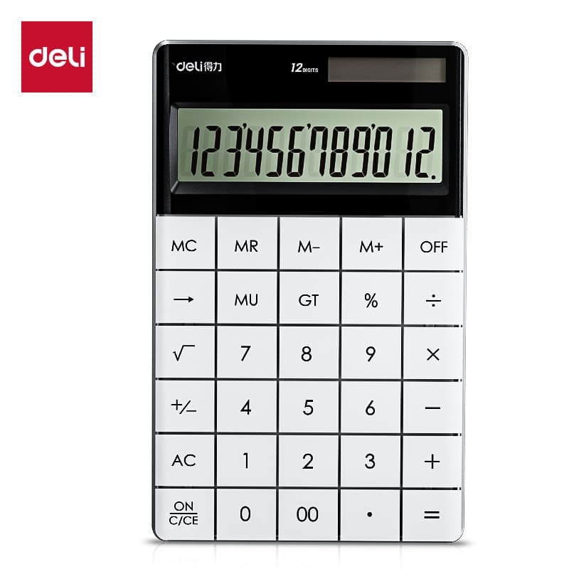 Deli 1589 Calculator Cute Student Solar Bar Key Office Student Computer Business 5