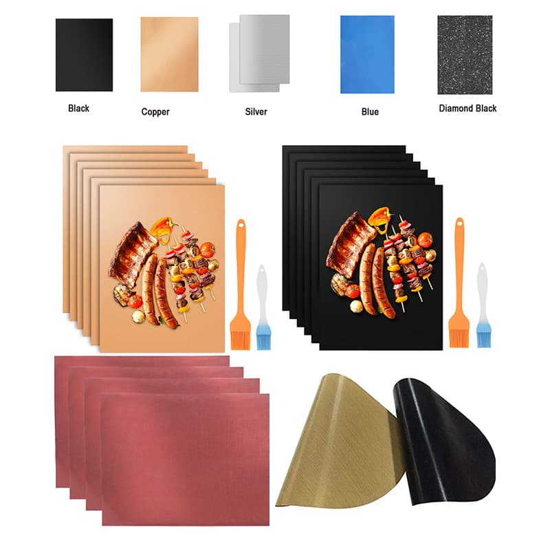 Factory direct sales of food grade Teflon barbecue mat reusable barbecue bbq grill mat 2