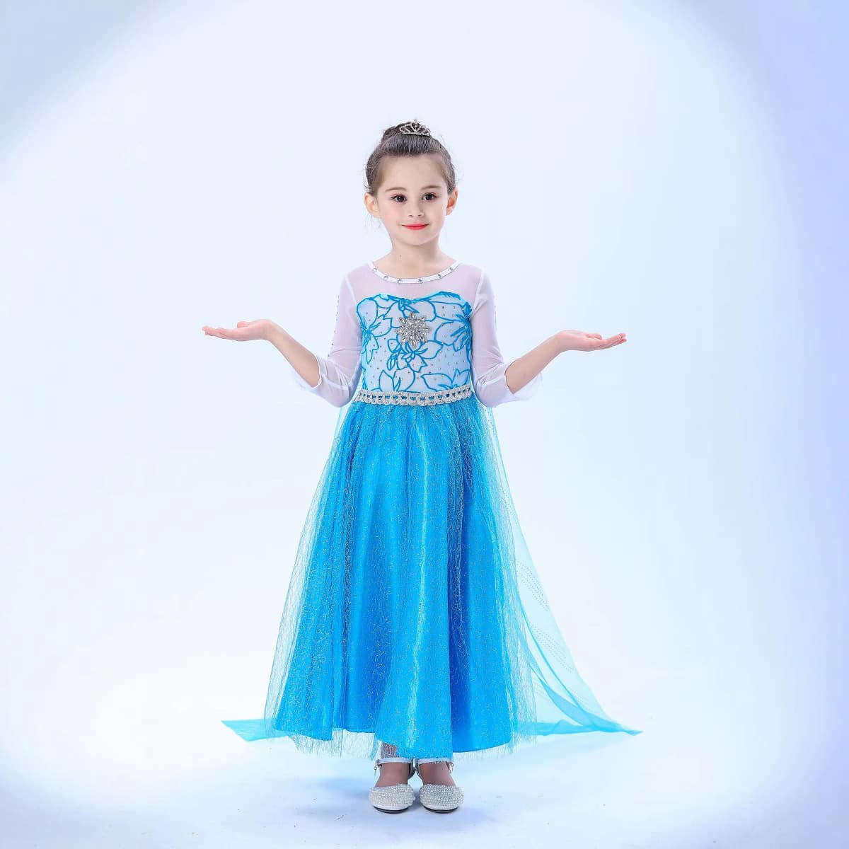 Dress, small princess costume, long-sleeve, “Frozen”, gradient 2
