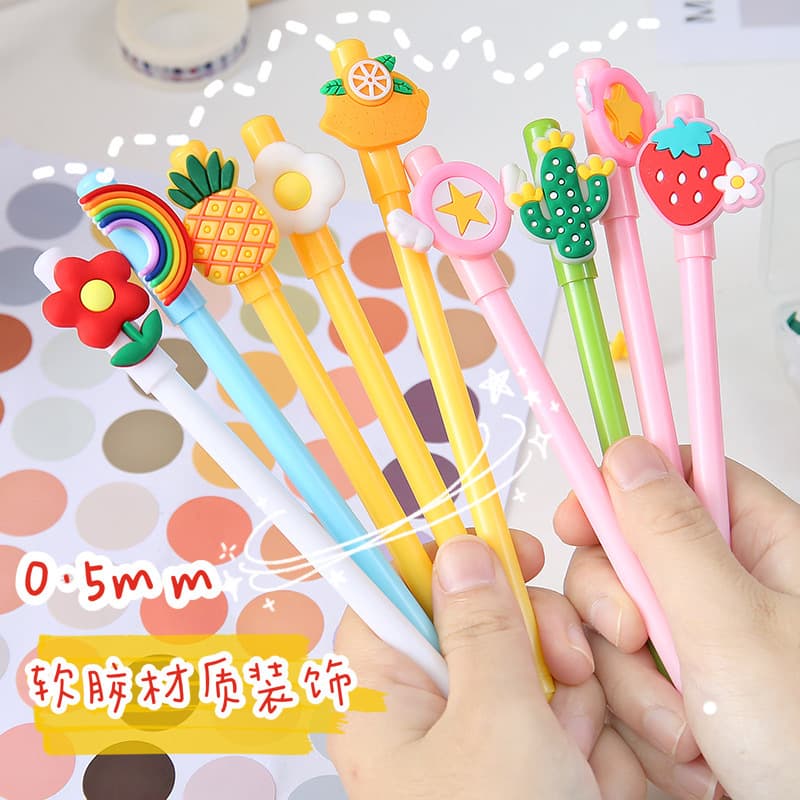 Cartoon fresh rollerball pen for students, Korean style