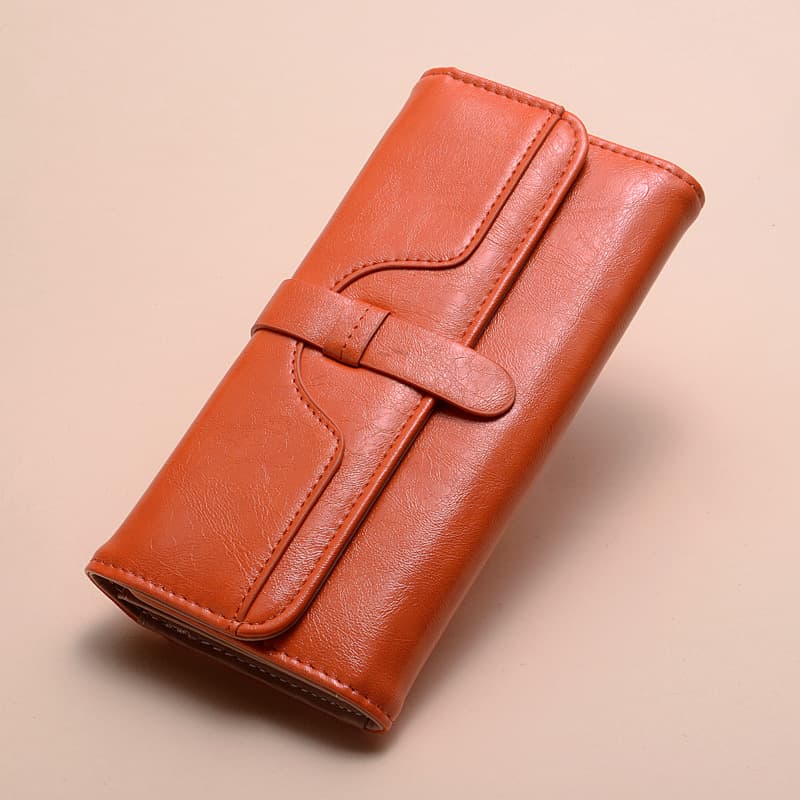 绮嫚诗 Wallet, long fashionable retro shoulder bag, Korean style