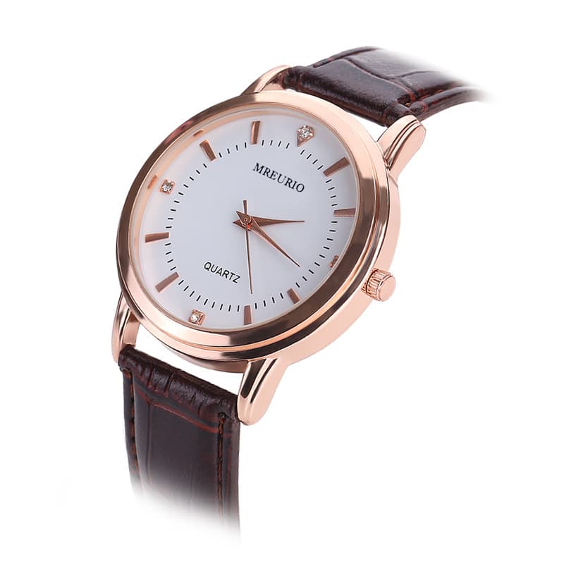 (Wholesale), fashionable paired watches, quartz watches, women's belt, swiss watch for leisure, for beloved, women's style, men's style, direct factory sales 2