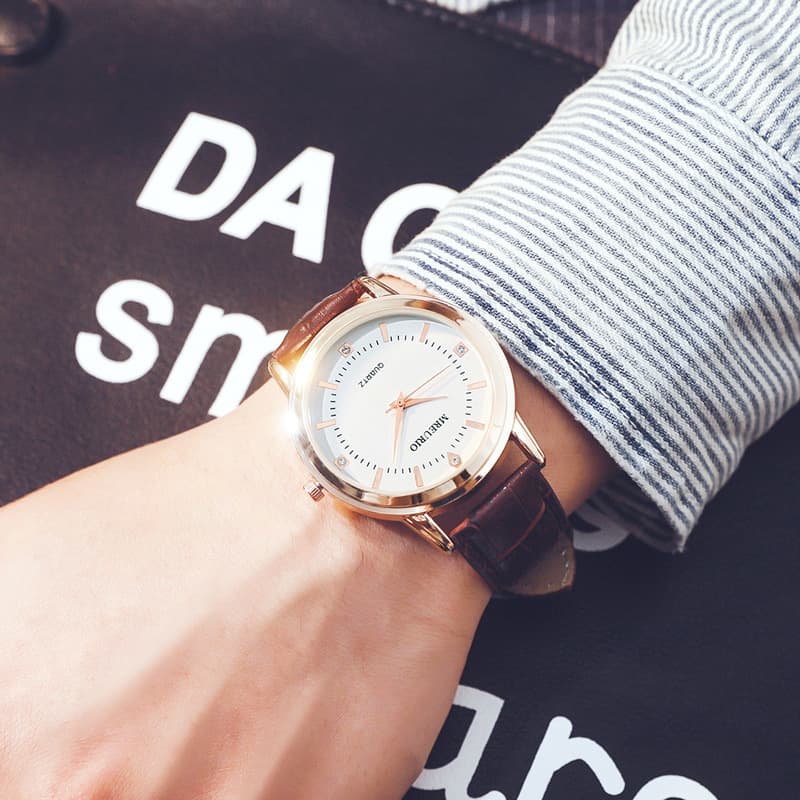 (Wholesale), fashionable paired watches, quartz watches, women's belt, swiss watch for leisure, for beloved, women's style, men's style, direct factory sales 4