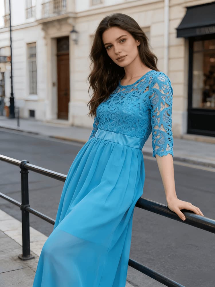 (Cross-border trading), long skirt, lace evening dress, European style