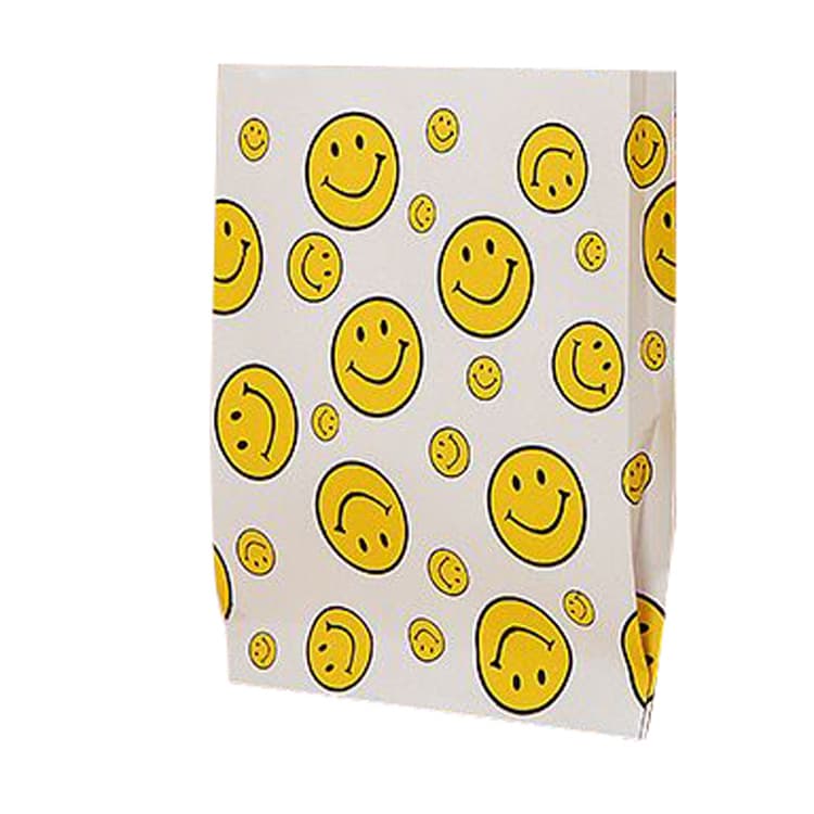 Manufacturer wholesale smiley oil-proof paper bag disposable snack food packaging bag can be customized 5