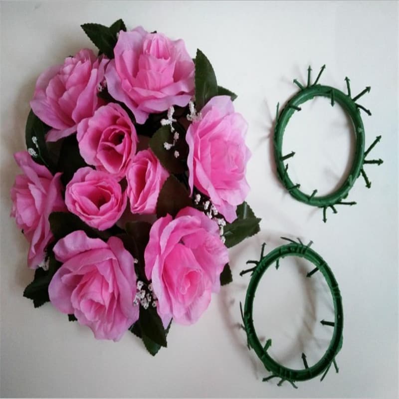 Factory direct sales of long -term export simulation flower ring accessories fake flower artificial flower accessories wedding handicraft products 3