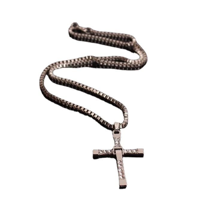 Golden Cross Pendant Necklace - Fast & Furious Style Men's Western Charm 5
