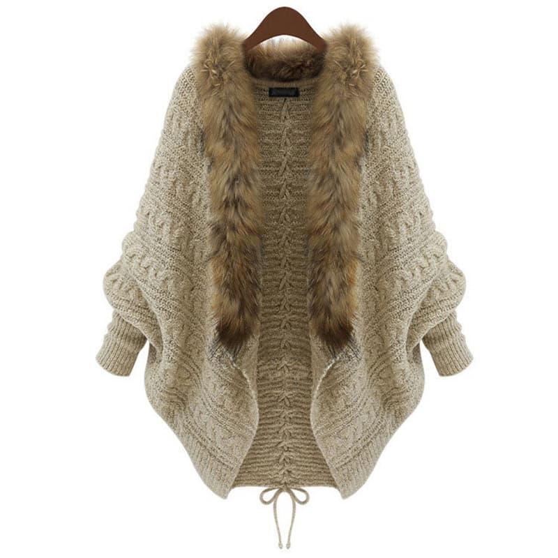 Autumn fashionable shirt, knitted sweater, woolen cardigan, European style, oversize 3