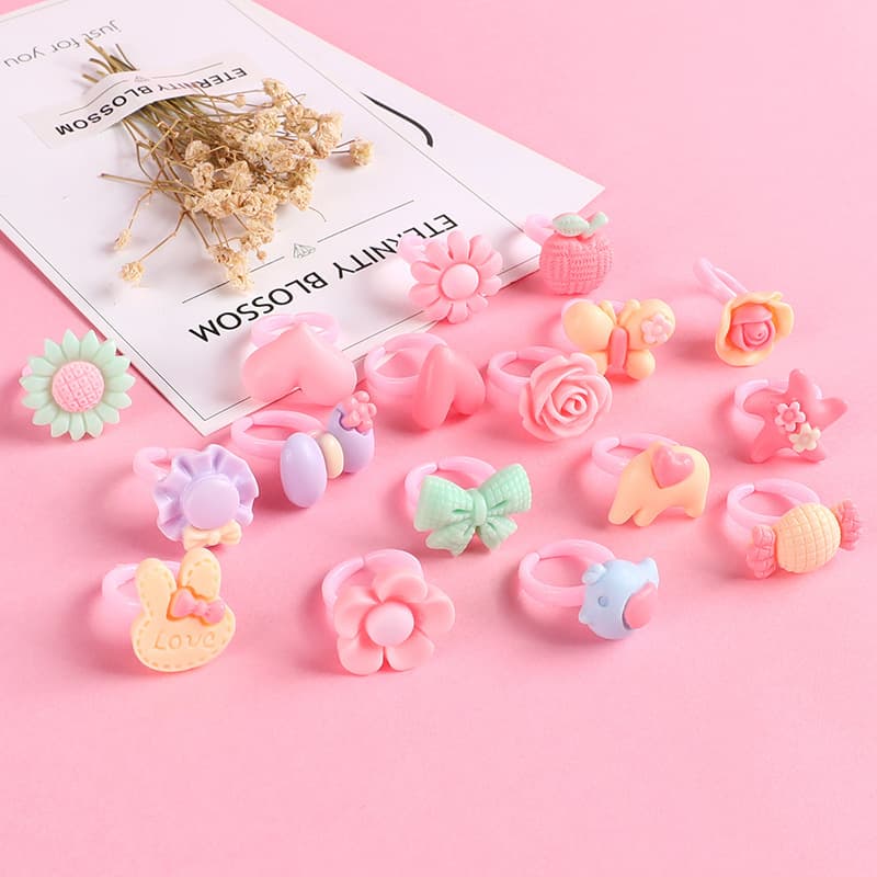 Cartoon children's ring for early age, plastic jewelry for friend, direct factory sales 2