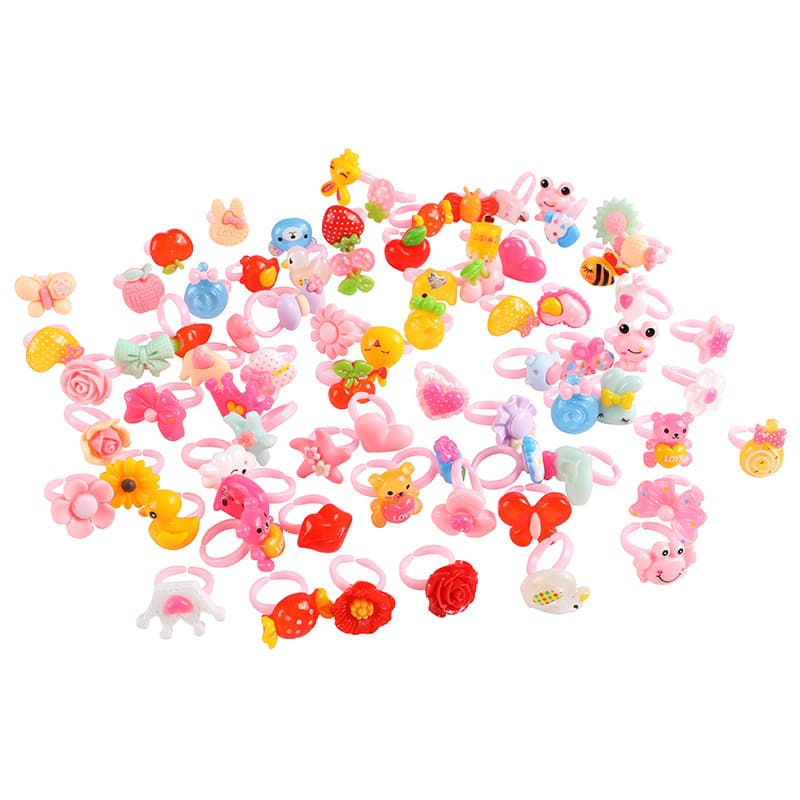 Cartoon children's ring for early age, plastic jewelry for friend, direct factory sales 5