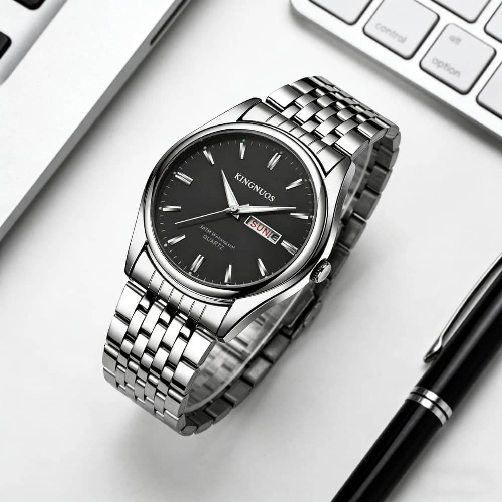 Waterproof calendar, mechanical quartz fashionable watch, men's style, for beloved 4