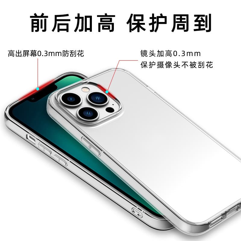Apple, compatible iPhone13 Pro, iPhone 15, phone case, waterproof silicone transparent protective case, iphone 3