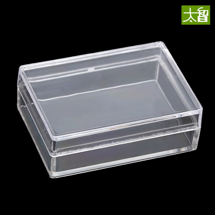 Transparent plastic rectangular stand, storage box, sample, (Physicals) 2