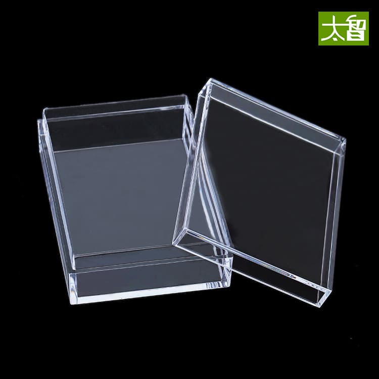 Transparent plastic rectangular stand, storage box, sample, (Physicals) 3