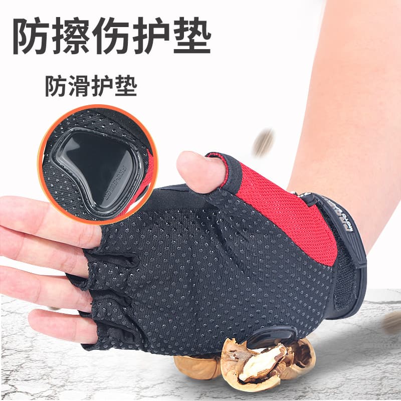 Non-slip travel gloves, off-road breathable racing car, fingerless 3