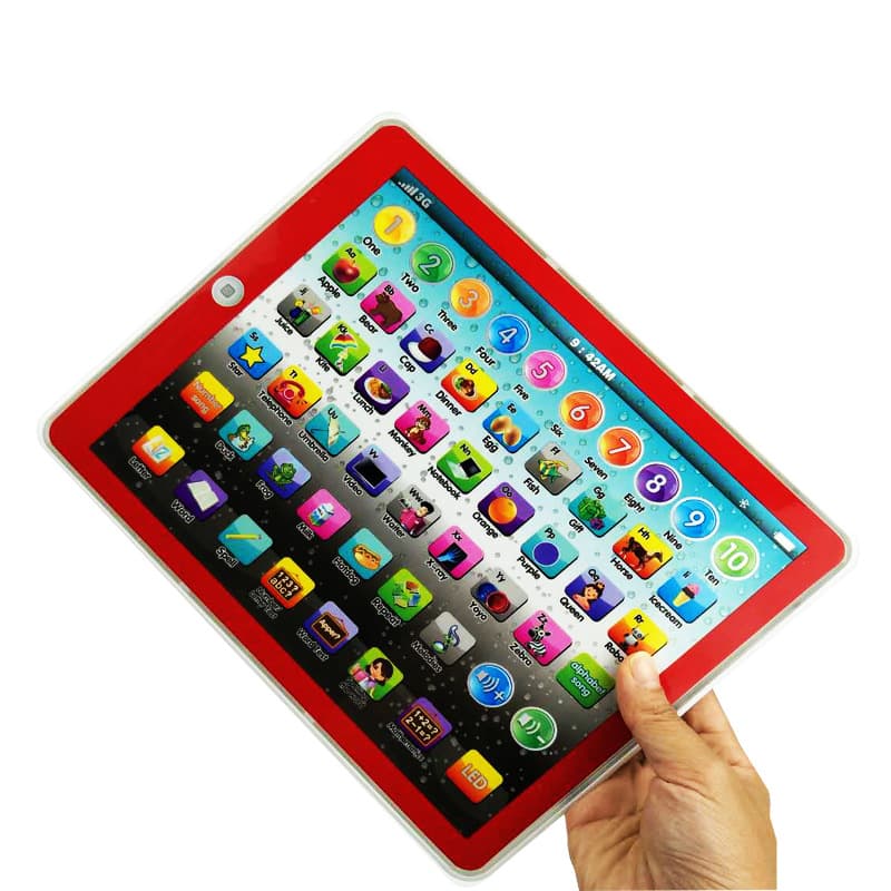 (Cross-border trading), big tablet realistic early education machine for students, lightweight laptop, toy, English, simulation modeling for children 5