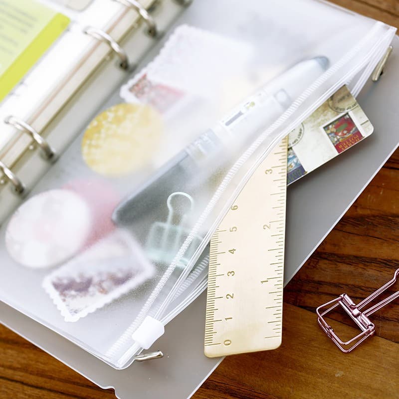 Waterproof storage bag PVC for folders for business cards with zipper, tear-off sheet, scheduler 2