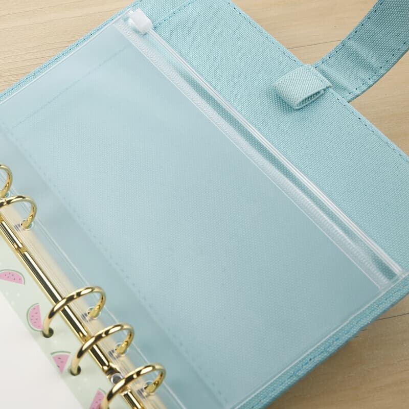 Waterproof storage bag PVC for folders for business cards with zipper, tear-off sheet, scheduler 4