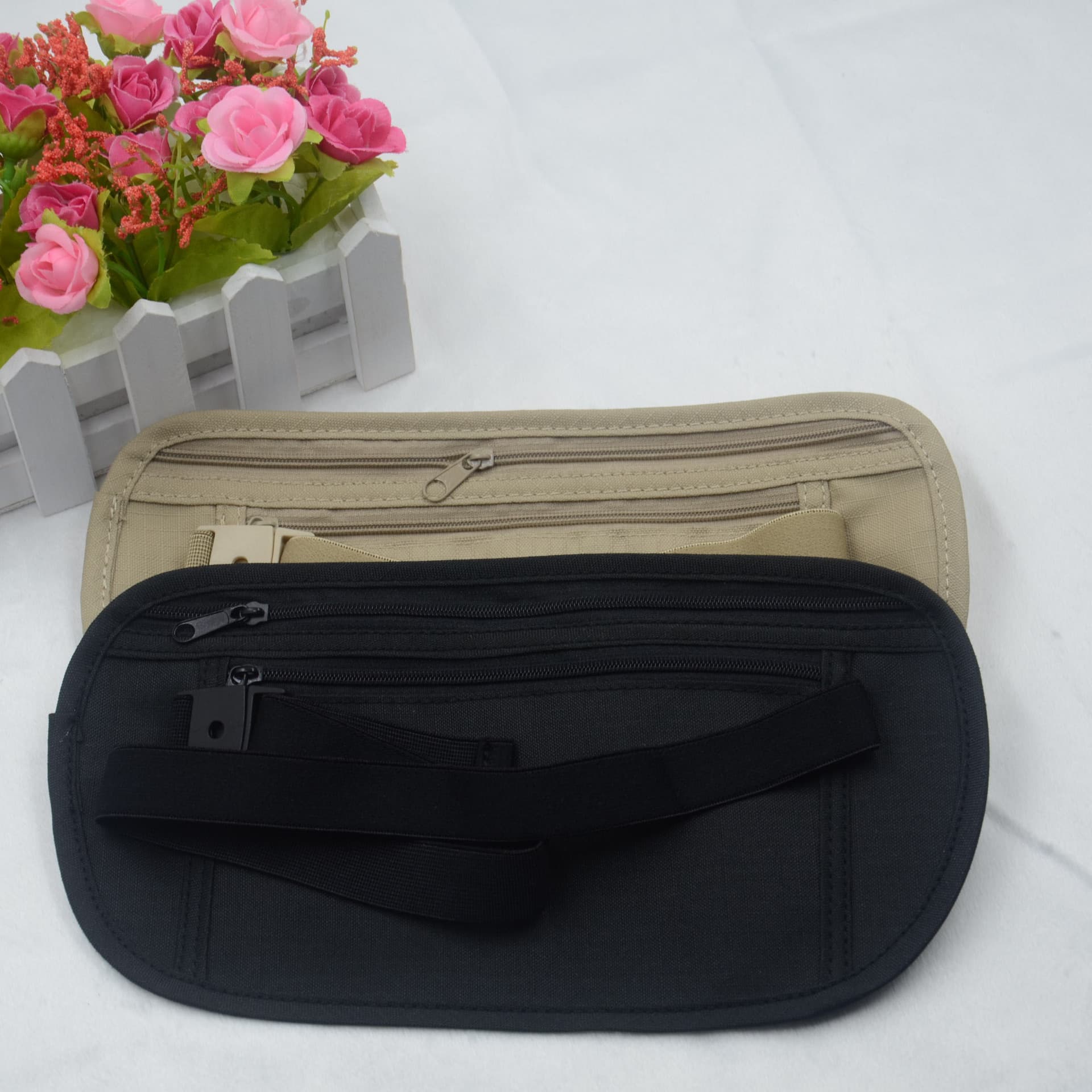 Sports invisible universal ultra thin belt bag for traveling, for running, with your logo imprint 3