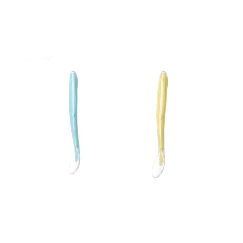 Children's silicone spoon for training, tableware, set for mother and baby 5