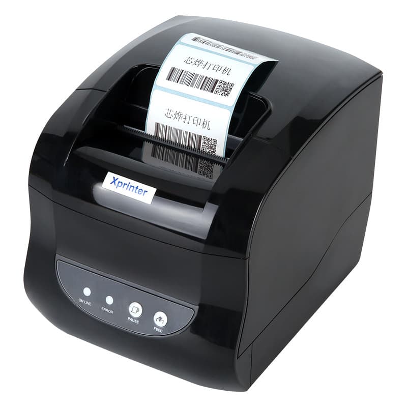 Xinxin XP-365B thermal label printer 80mm clothing tag supermarket barcode cash register label label label machine 2