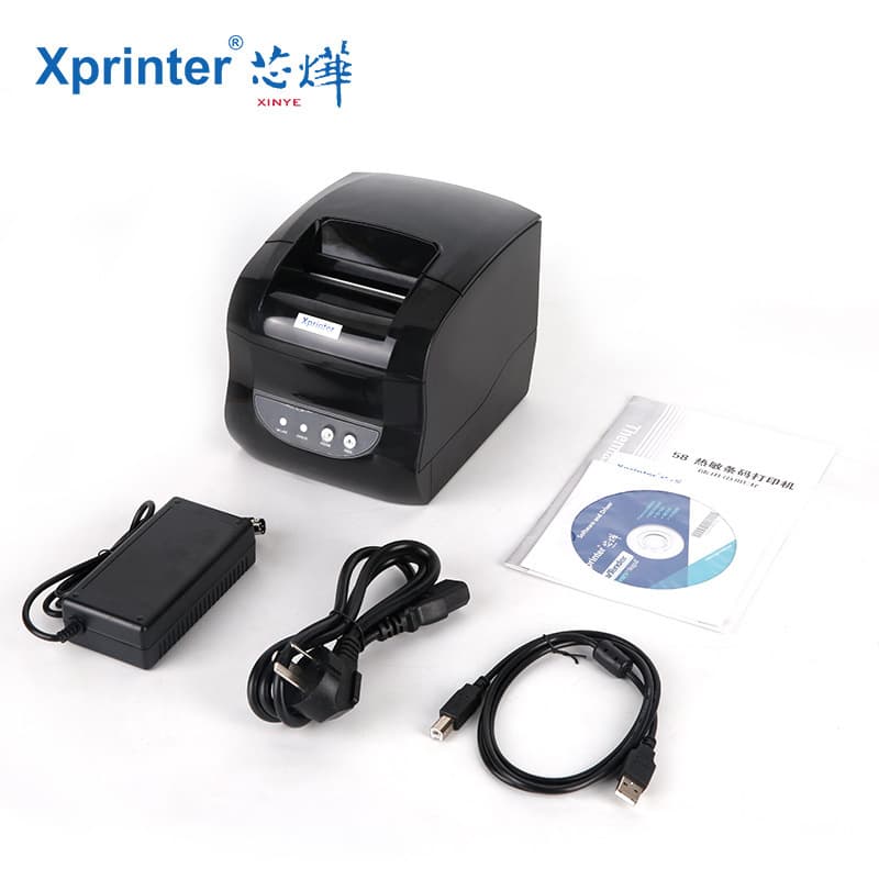 Xinxin XP-365B thermal label printer 80mm clothing tag supermarket barcode cash register label label label machine 4