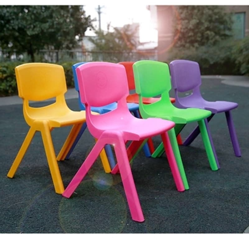 Thickened children's tables and chairs Plastic stool Baby Learn the small stool kindergarten table and chair children's plastic chair back 2