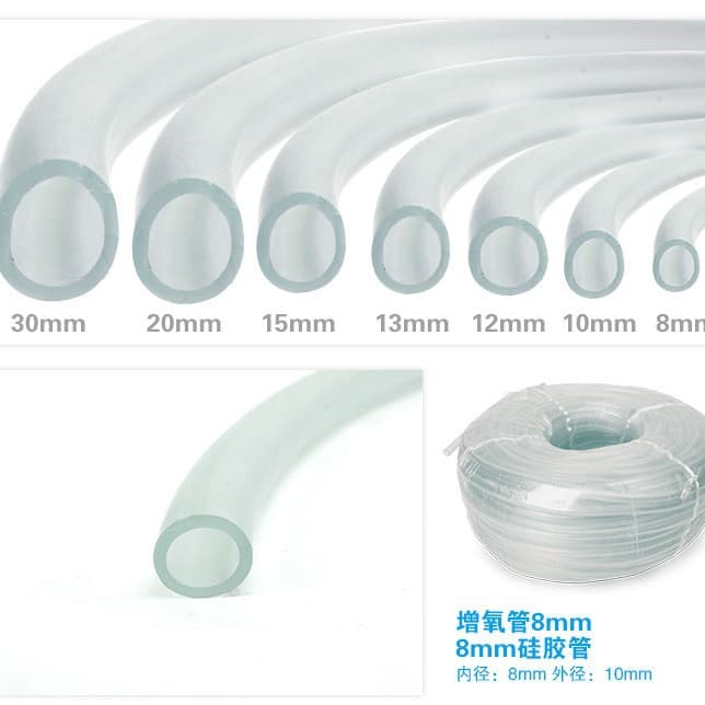 Aquarium silicon glue pipe Fish tank filter oxygen pump transparent hoses transparent hose beef tendon tube soft rubber pipe 1 meter 2