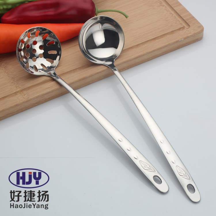Stainless steel soup soup soup soup soup spatial germs thick hot pot spoon house supplies cooking spoon wholesale laser 2