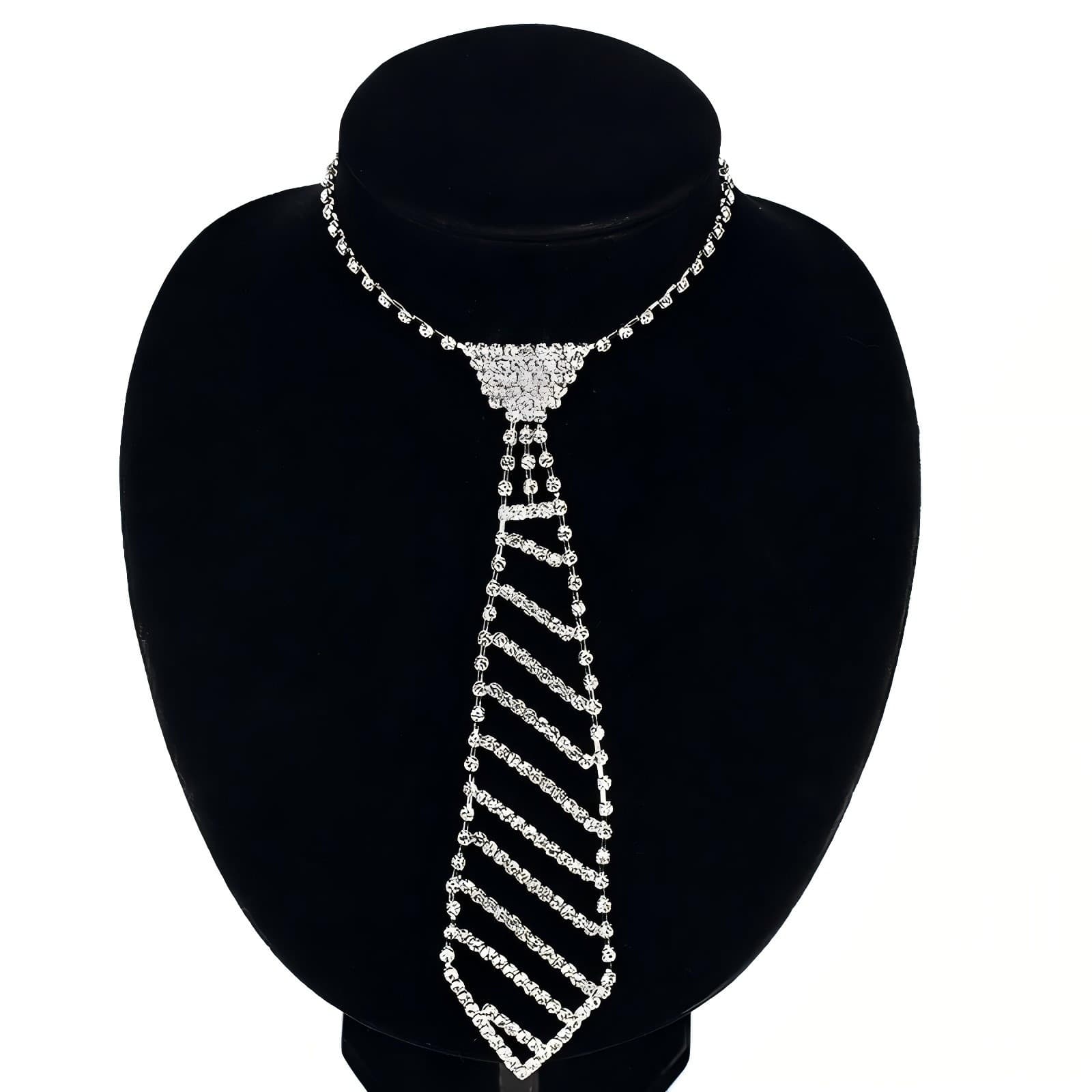 Long accessory, necklace, fashionable bow tie, European style