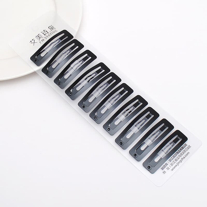 Environmentally friendly thickened paint hairpin black matte paint one-word clip high elasticity wholesale one card price geometric broken hair 4