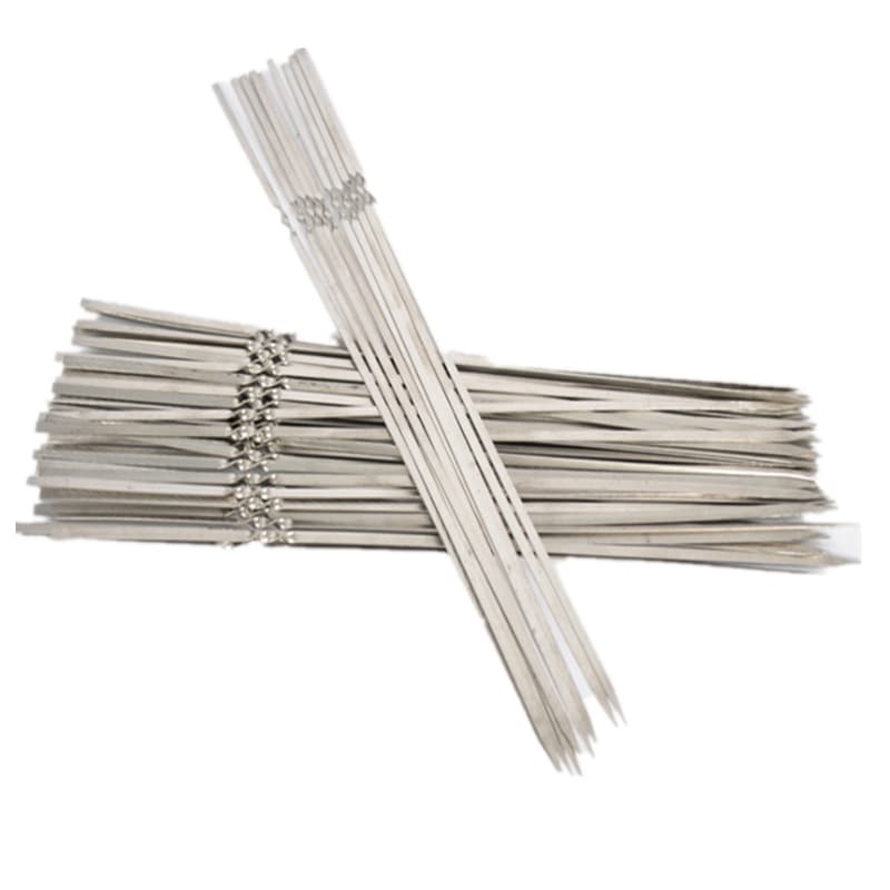 Barbecue Picks wholesale Stainless Steel Barbecue Langzi Lianzi Barbecue Catal Barbecue String Crossing Iron Signing Roasted Barbecue Sign 5