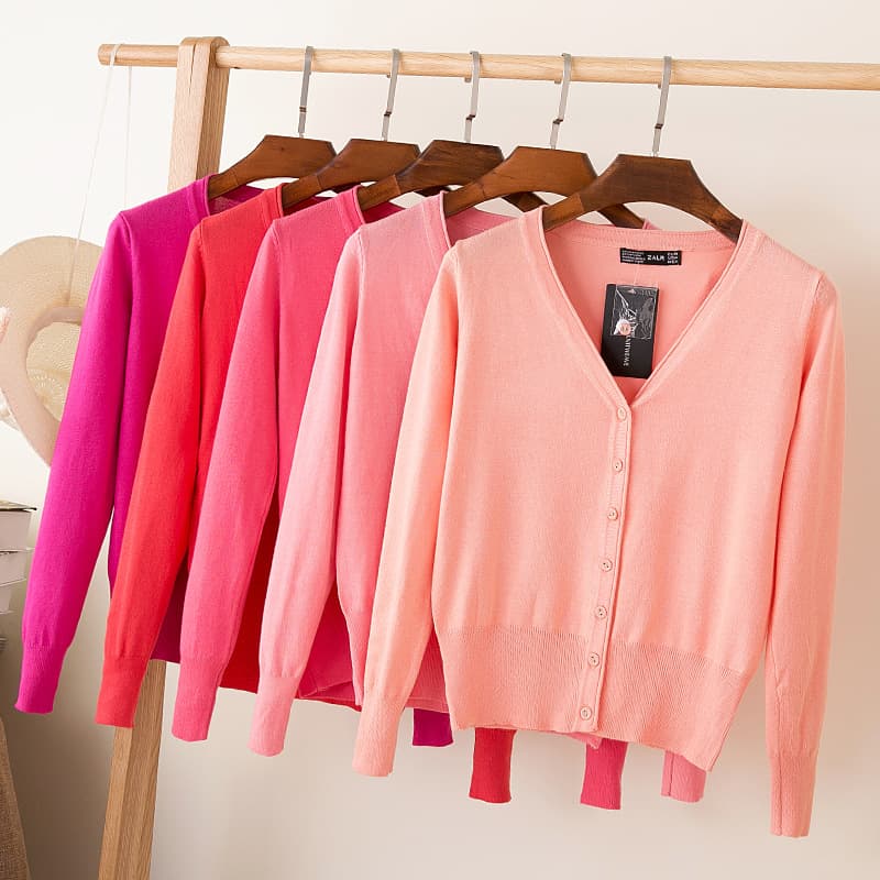 (Cross-border trading), demi-season knitted sweater, thin autumn cardigan, long-sleeve, jacket, loose fit 4