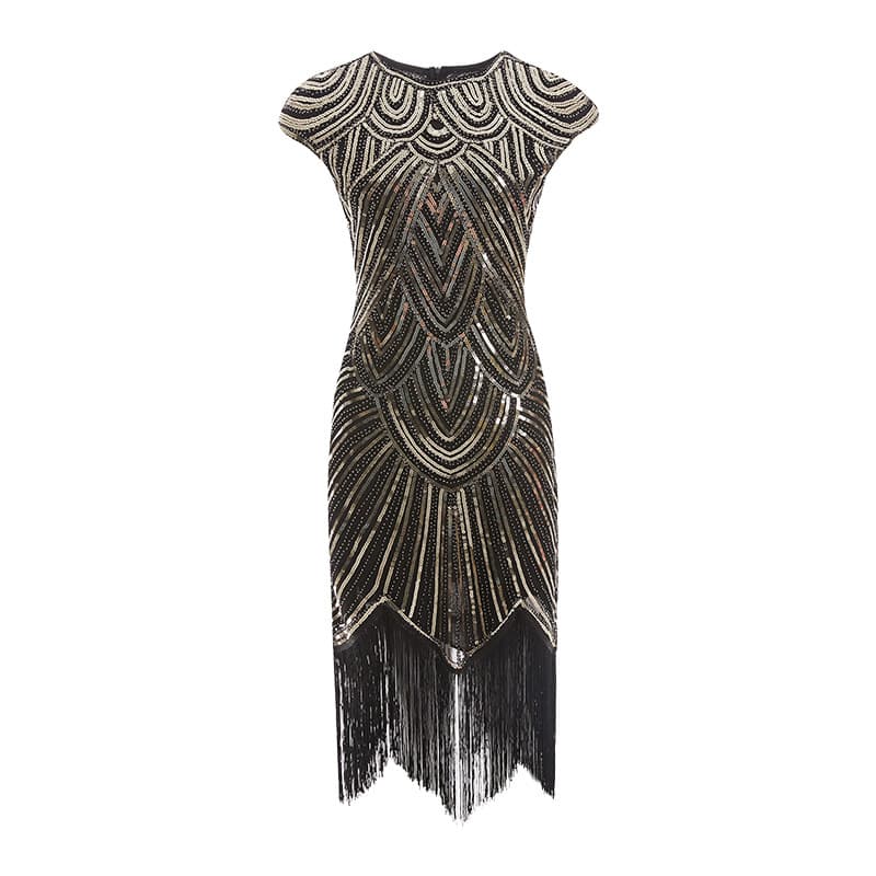 Quality woven retro evening dress, Amazon, with sequins, 1920s retro, European style 5