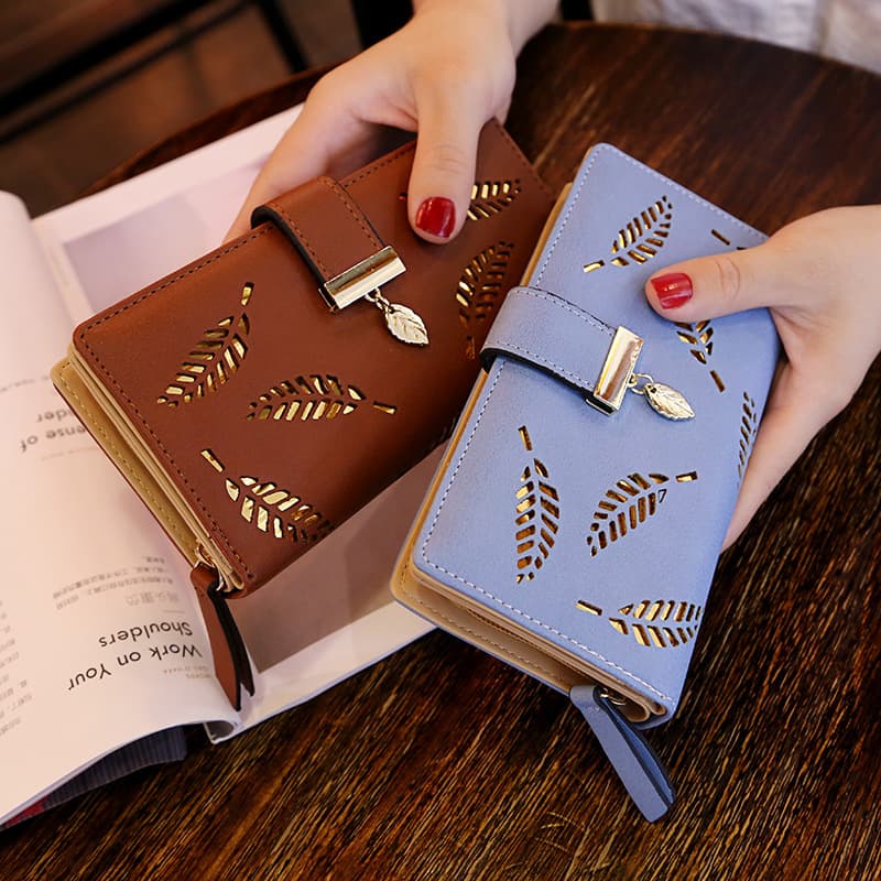 Cute polyurethane wallet, long chain with zipper, 2018, mid-length