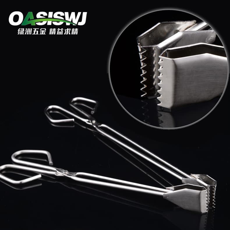 OASISWJ charcoal fire clamp carbon clamp barbecue tongs barbecue accessories food clamp charcoal tongs barbecue clamp tool 4