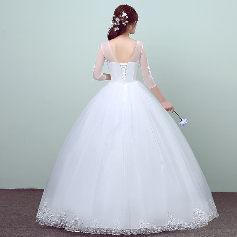 (Wholesale), summer white fitted wedding dress for bride, princess style 3