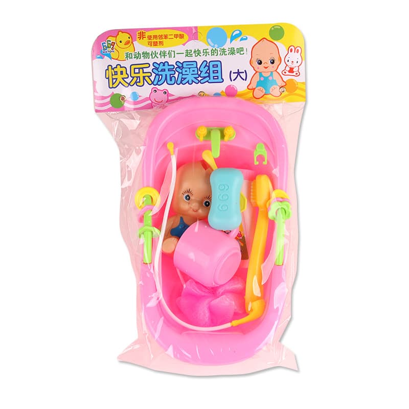 Children's realistic doll for bath, tub, plastic baby hygiene product, family toy play in water 5