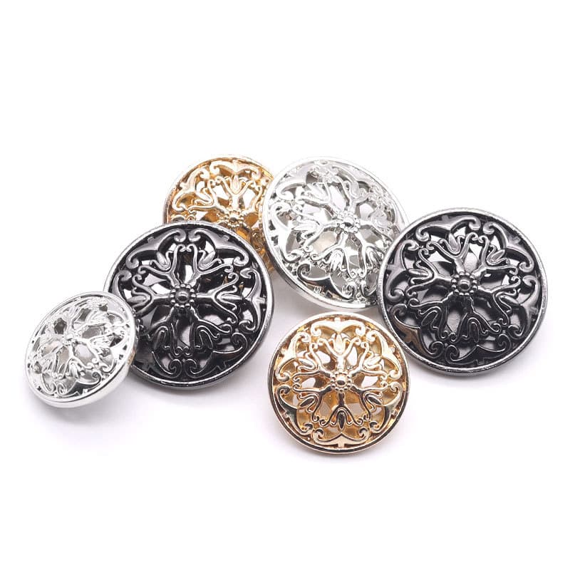 Suit metal buttons Golden hollow flower button button ladies Xiaoxi clothes buckle buckle 5