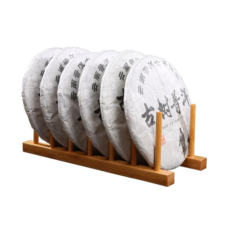 Solid Wood Pu'er Tea Grade Camellia Cake S supporting Dungeon Combination Seven Zizi Cake Steel S Favorite Storage Tea Ceremony Parts 5