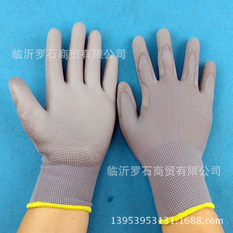 Nylon polyurethane gloves, comfortable pack 4