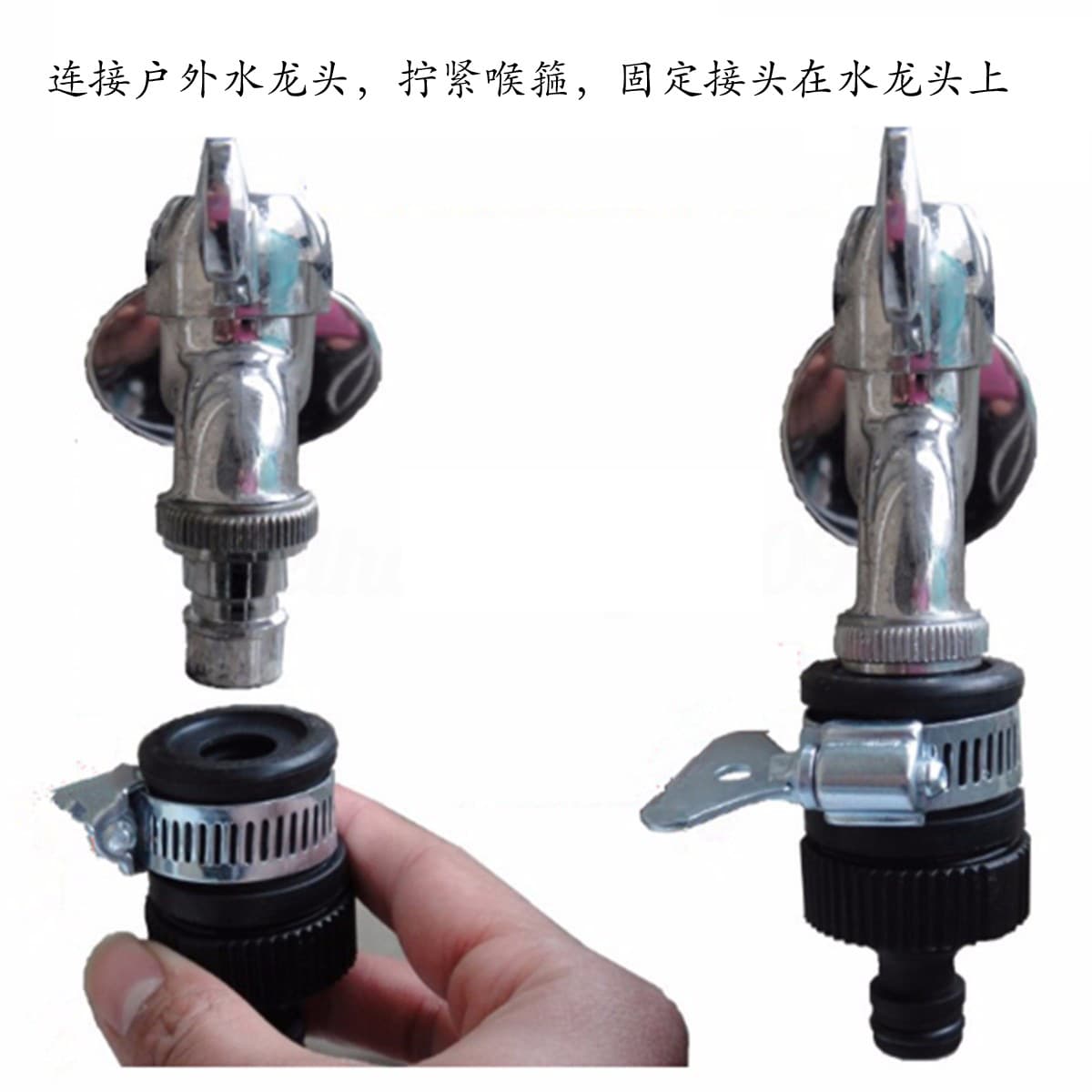 Plastic black garden water pipe multifunctional connector spot wholesale gardening irrigation garden product watering accessories 4